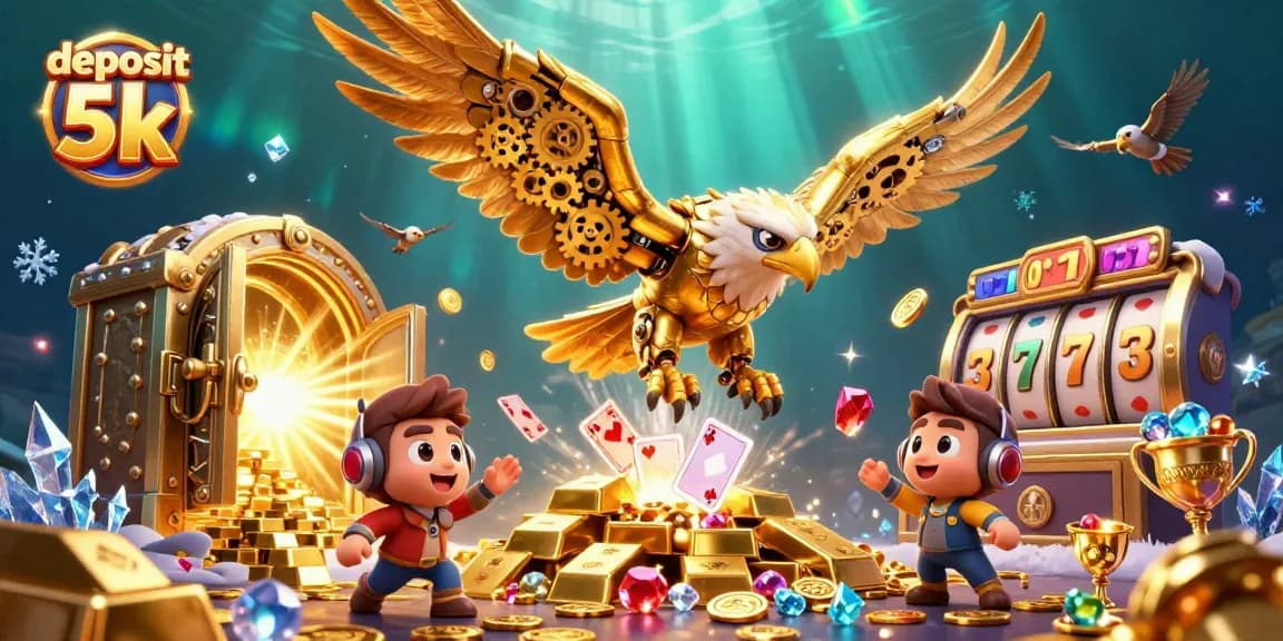 Experience the thrill of winning at deposit 5k slots with cyber eagles and shimmering treasures.