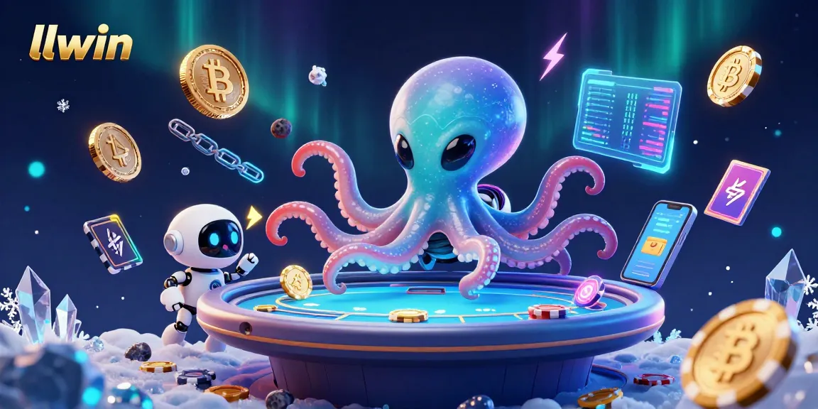 Venture into the universe of llwin with a thrilling alien poker showdown showcasing dynamic gaming elements.