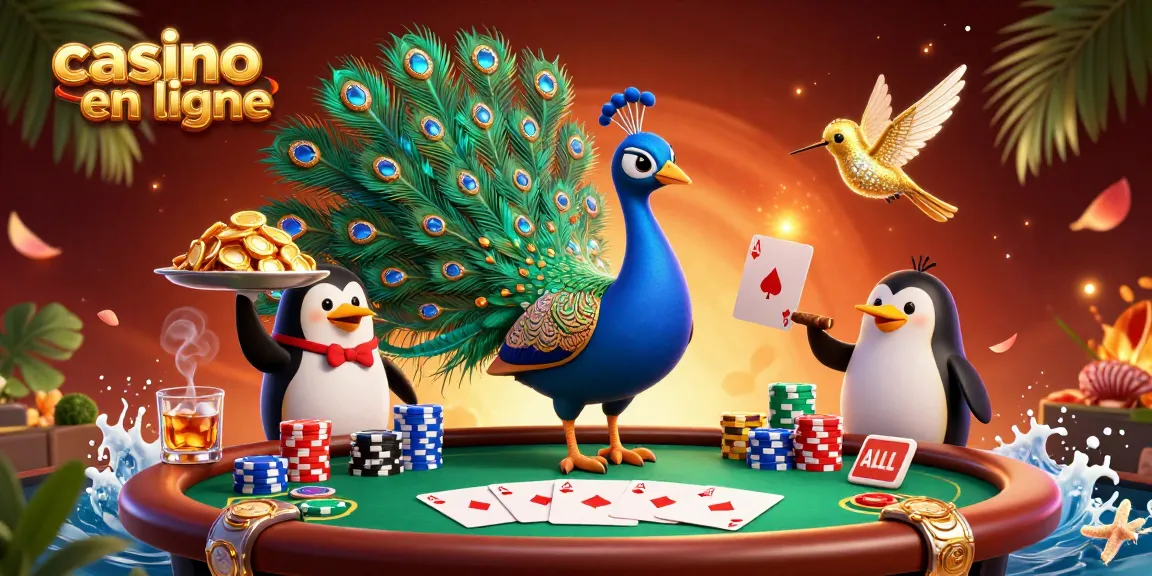 Jouez au casino en ligne avec des personnages animés, des jetons et une ambiance vibrante.
