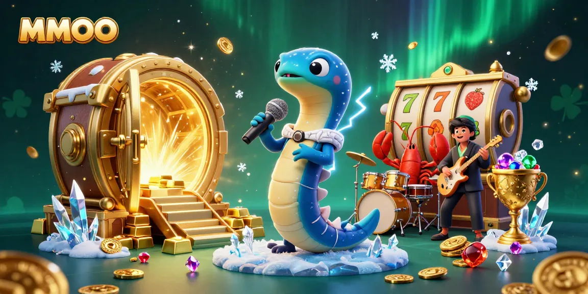 Experience the electrifying MMOO underwater casino scene with dynamic 3D characters and vibrant gambling elements.